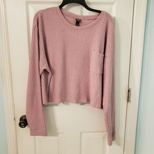 3/25...Wild Fable cropped waffleknit sqeater